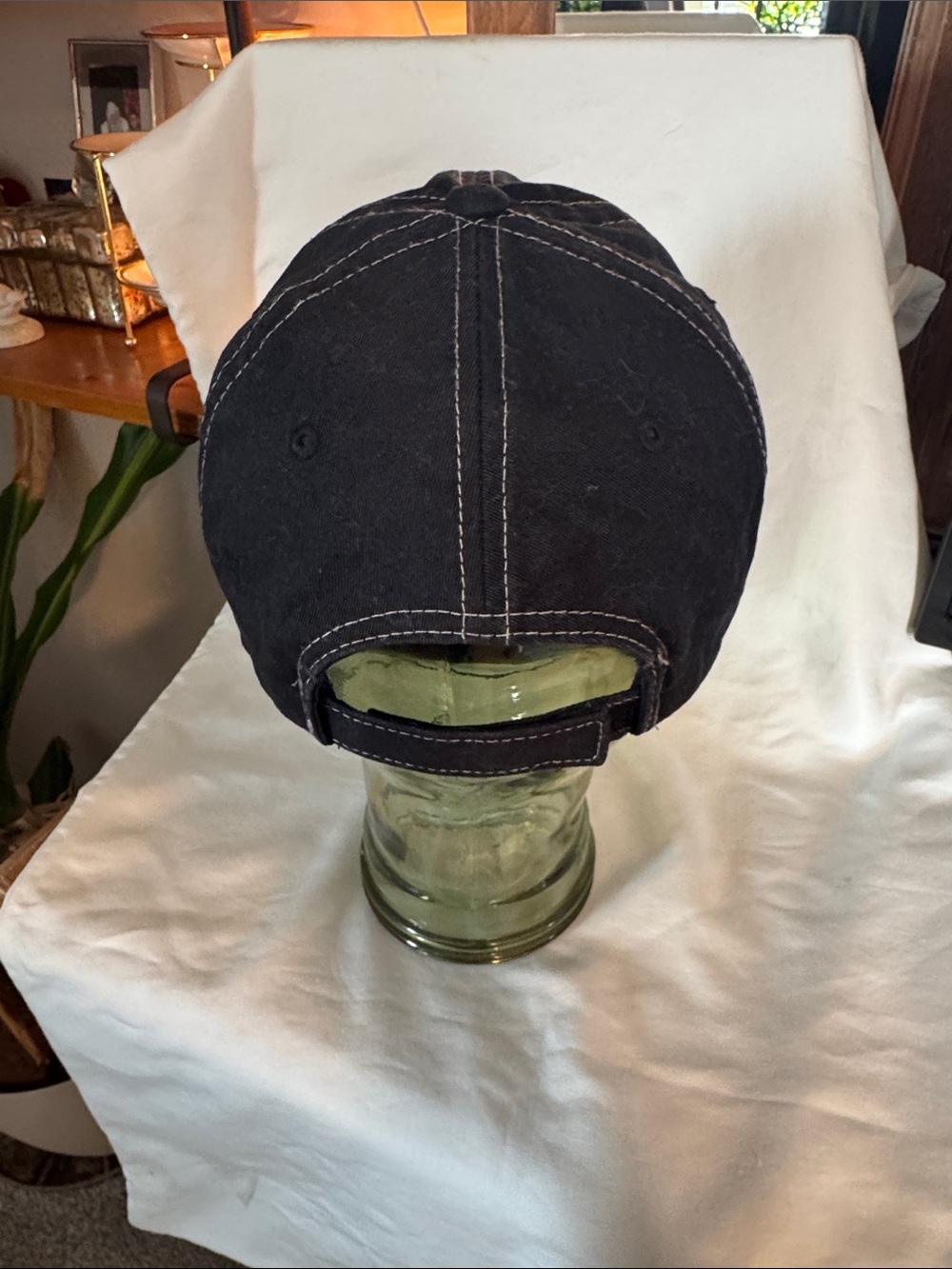 Purdue Black Embroidered Baseball Cap with Gold Lettering - Picture 3 of 5